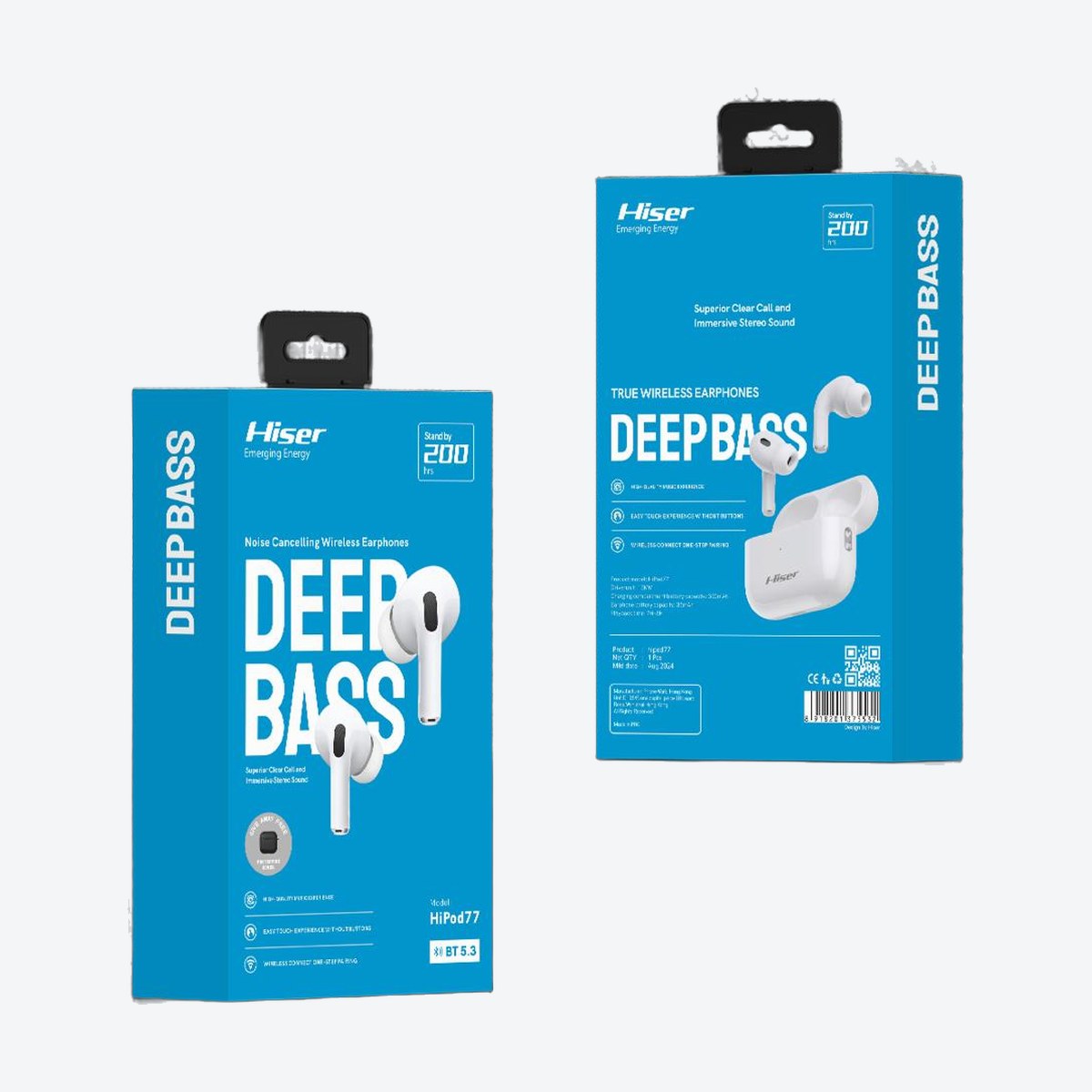 Hiser HiPod 77 wireless noise cancelling earbuds