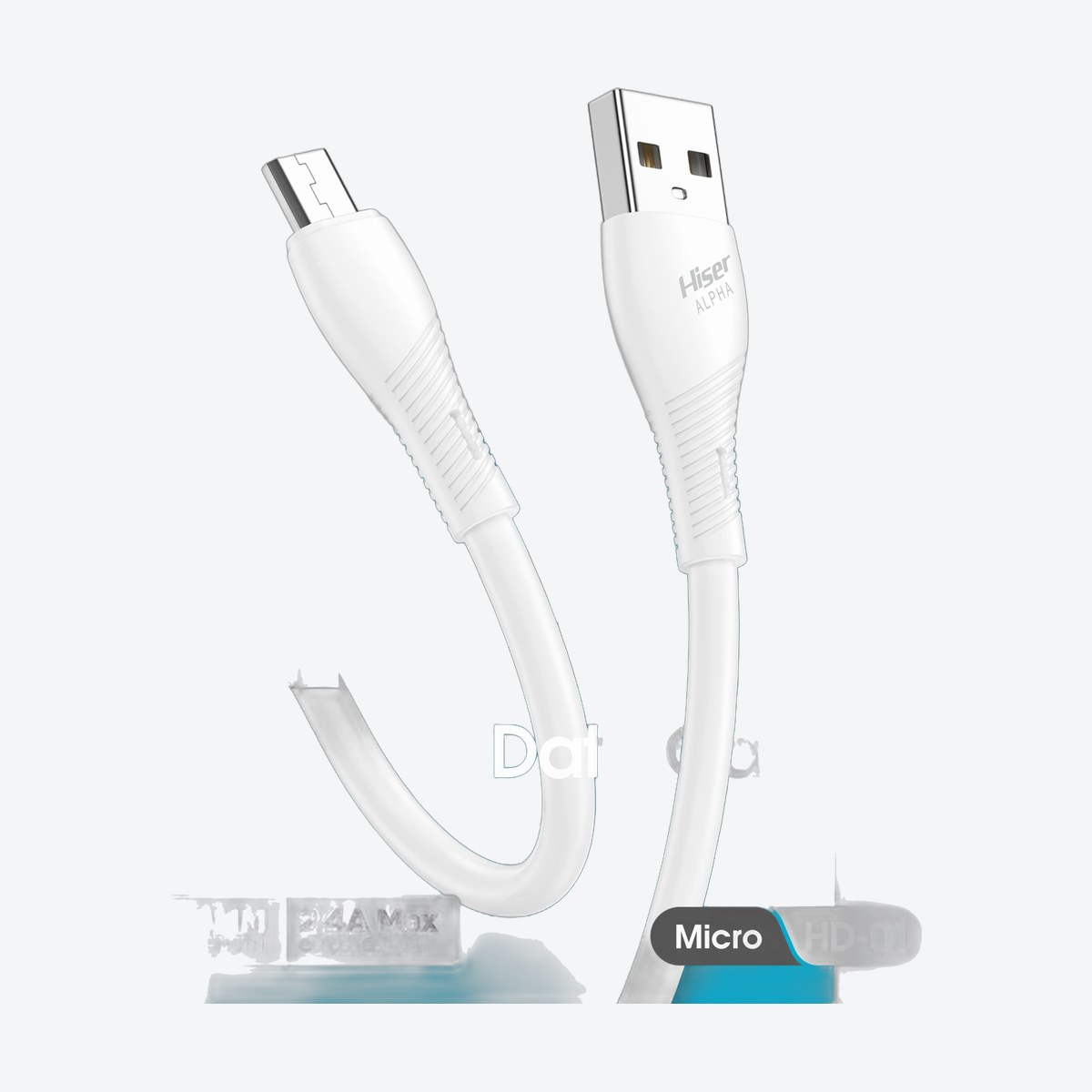 Hiser Alpha Lightning data cable, HD-03, alternate view
