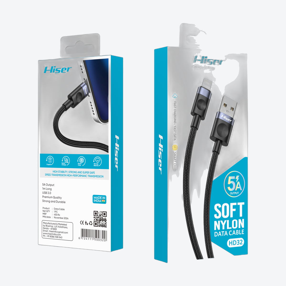 Hiser HD32 data cable, alternate view