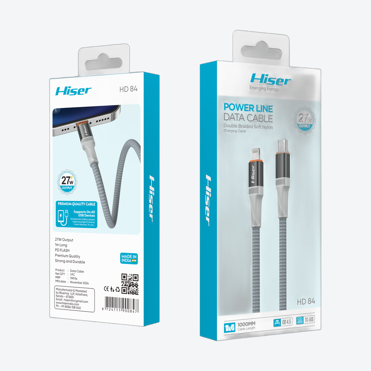 Hiser HD84 fast charging cable