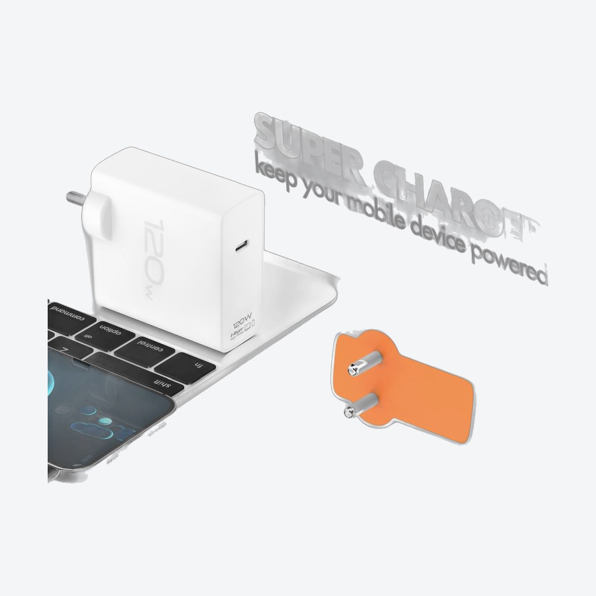 Hiser 120W charger, alternate view