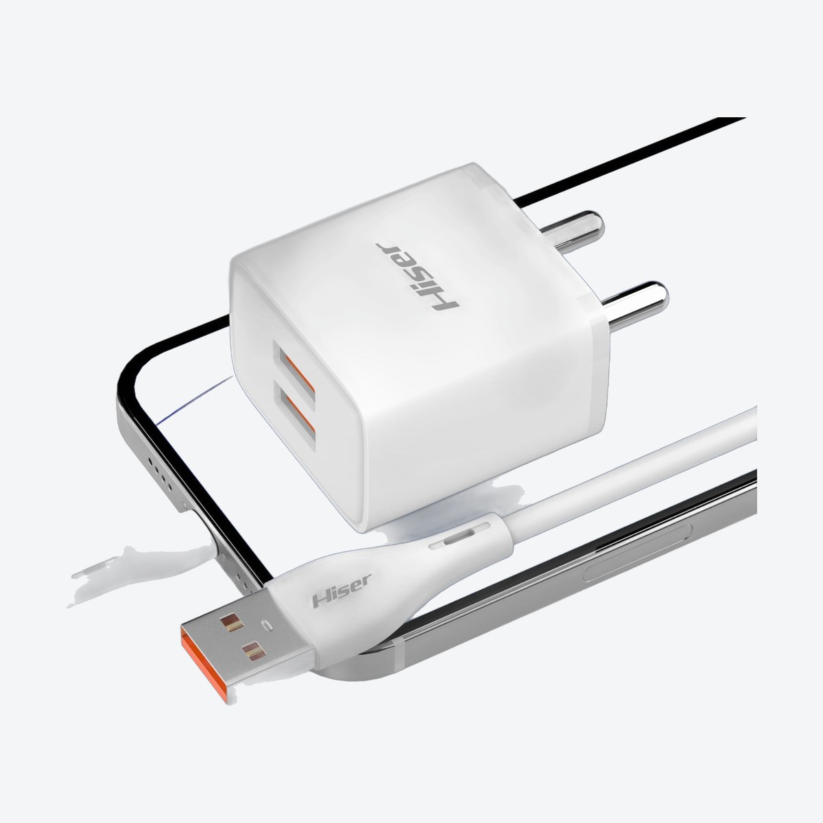 Hiser 2.4A 2-port charger