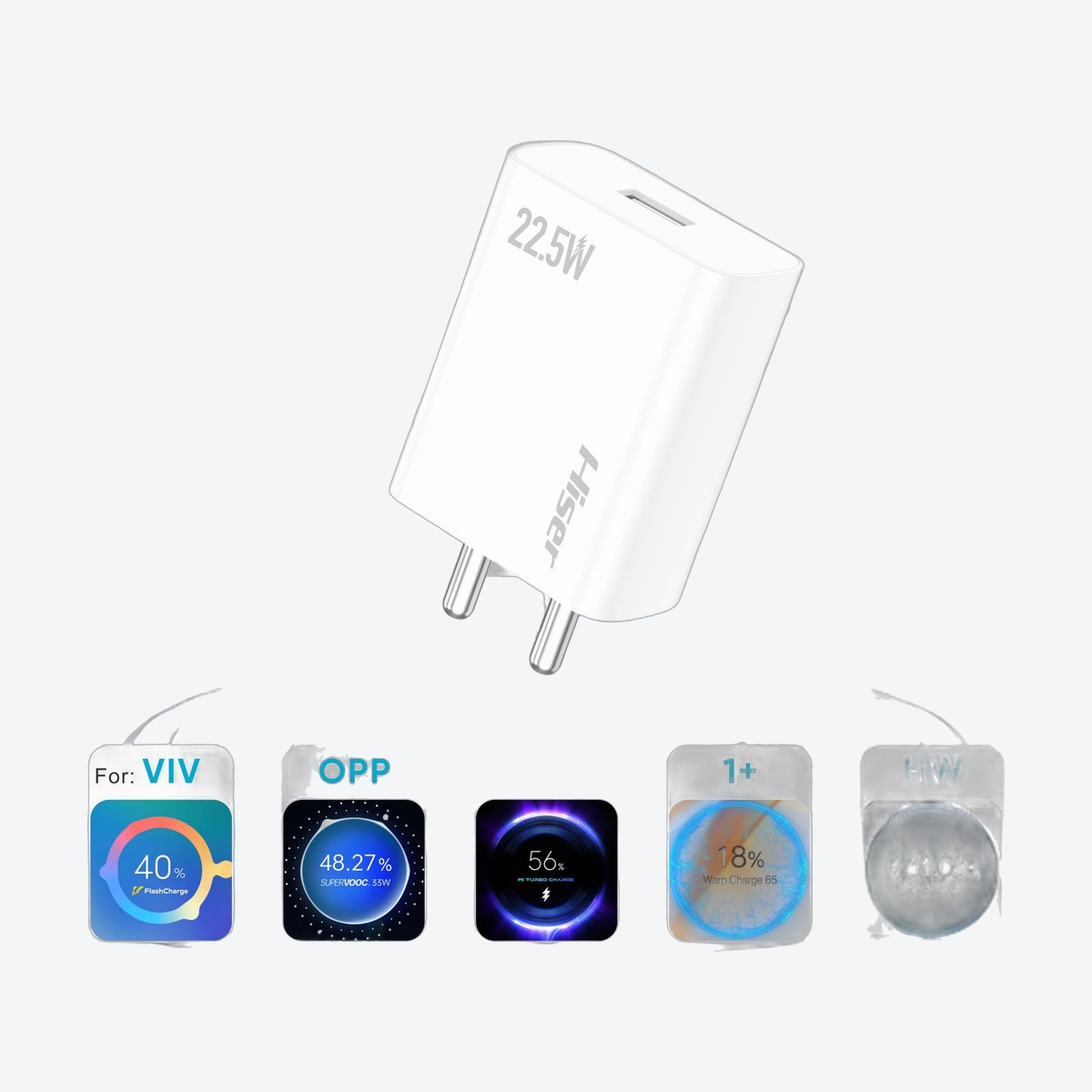 Hiser 22.5W charger, alternate view