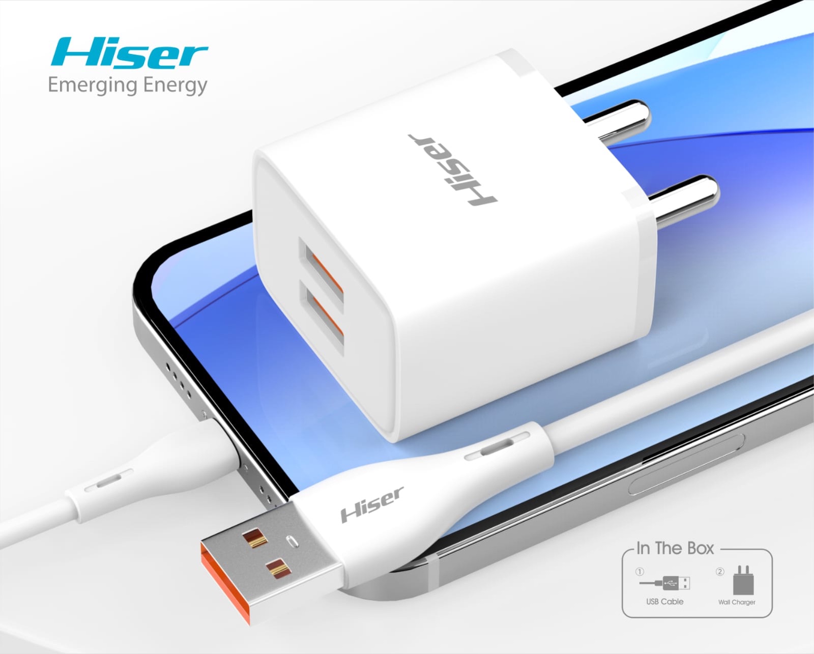 Hiser 2.4A 2-port charger