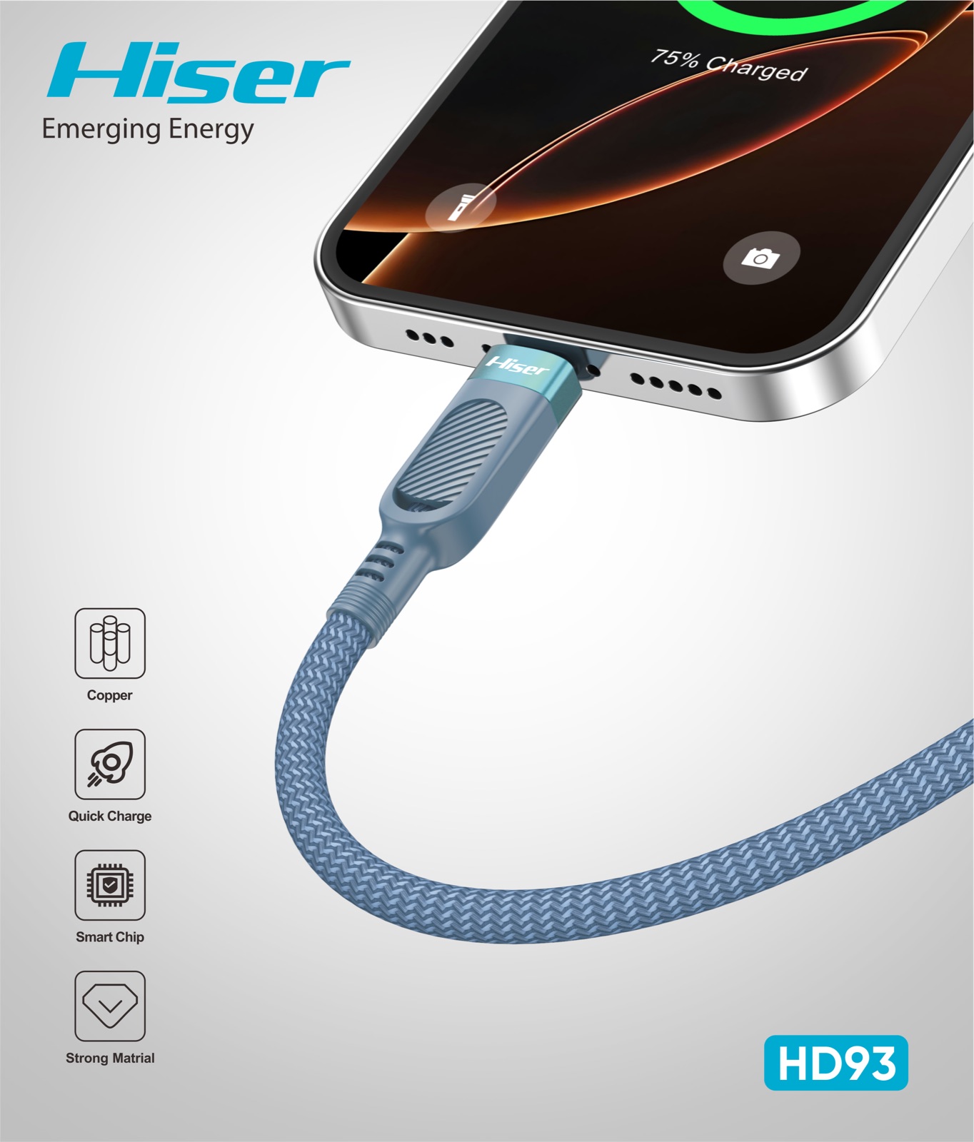 Hiser HD93 data cable, alternate view