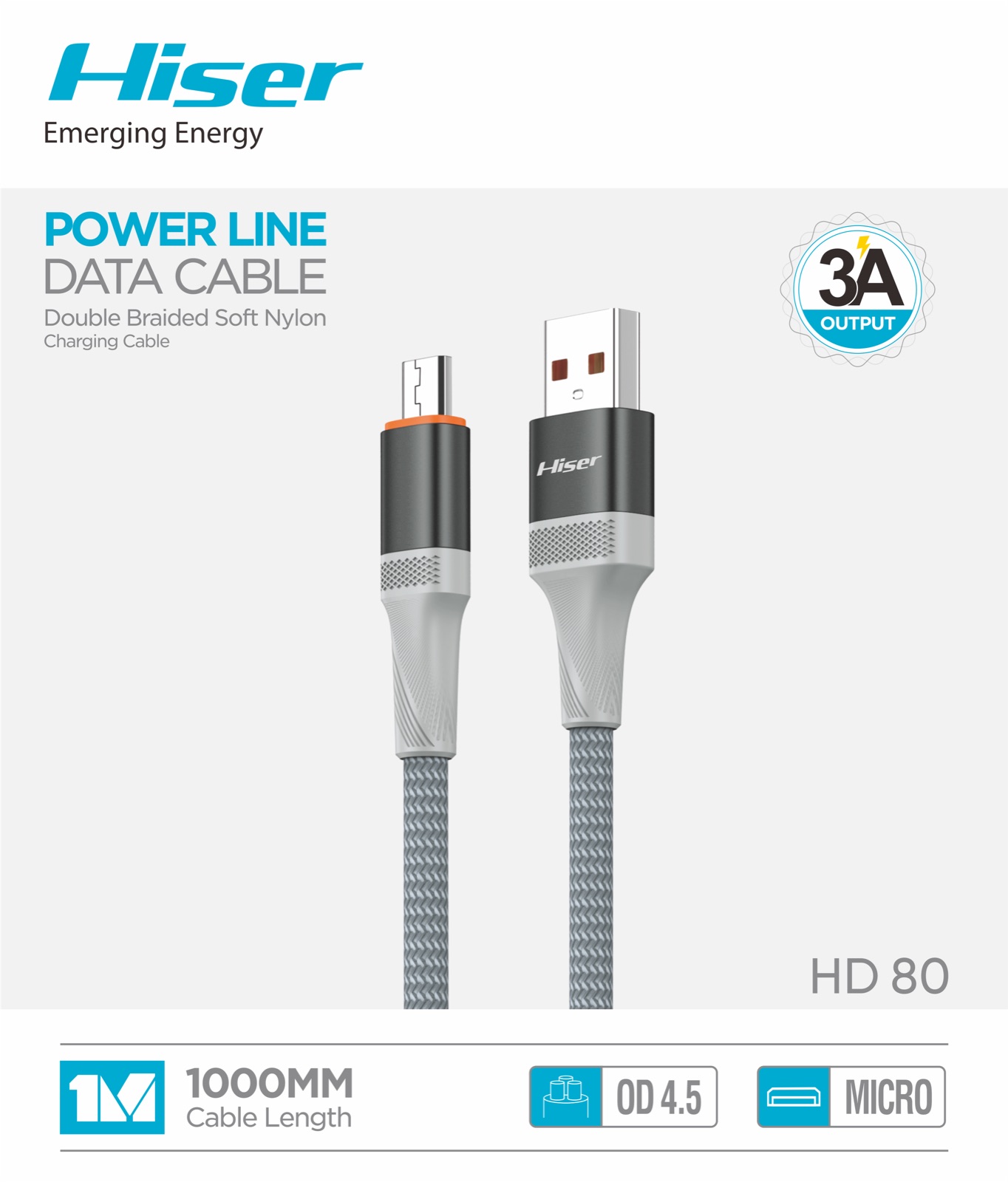 Hiser HD80 fast charging cable