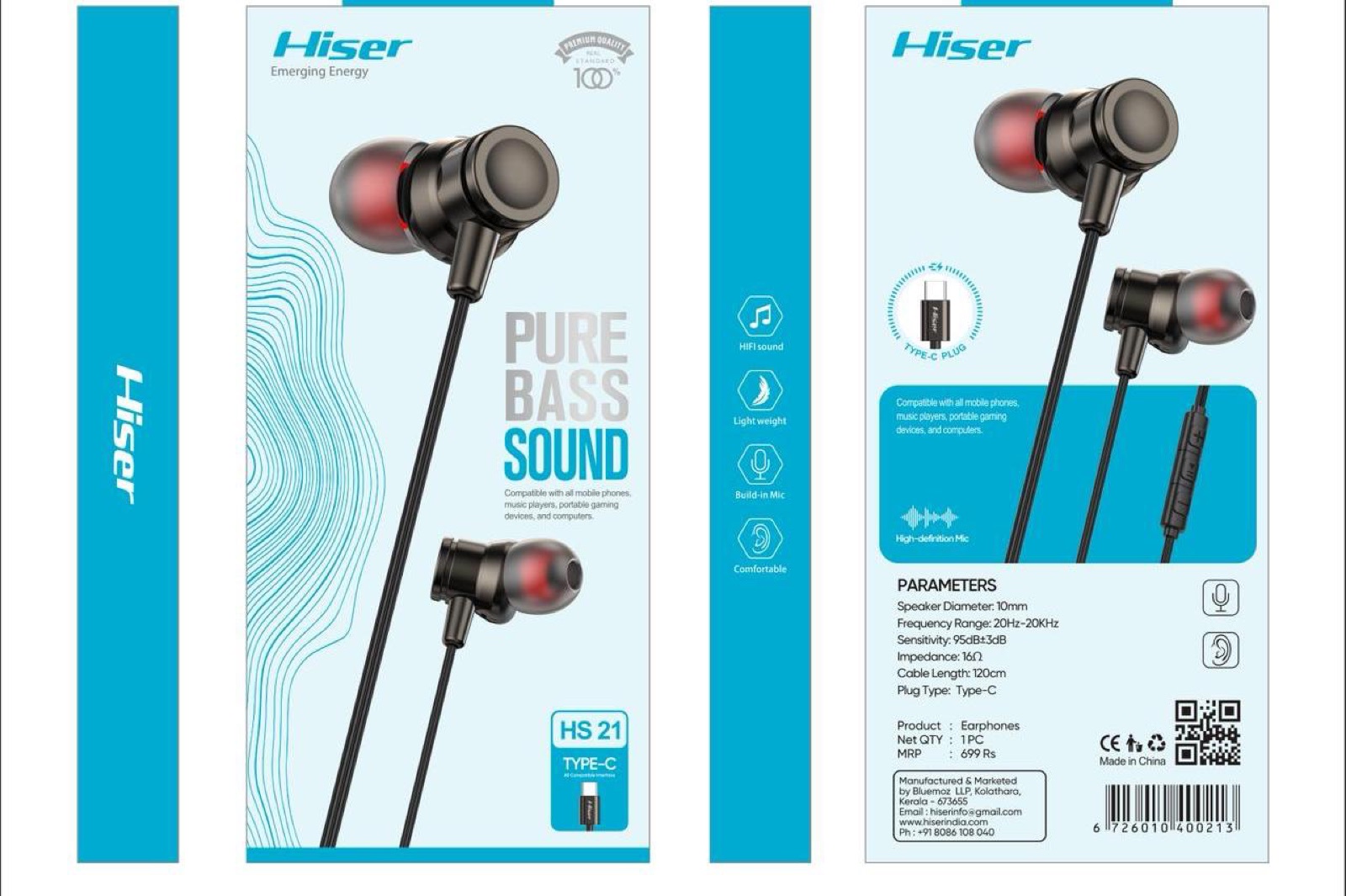 Hiser HS21 Type-C handsfree