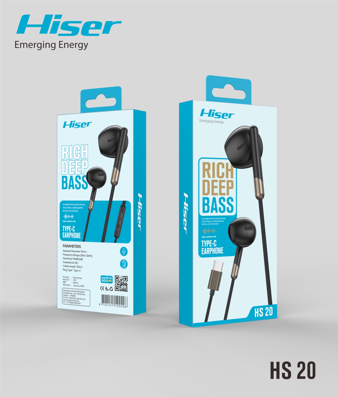 Hiser HS20 handsfree, alternate view