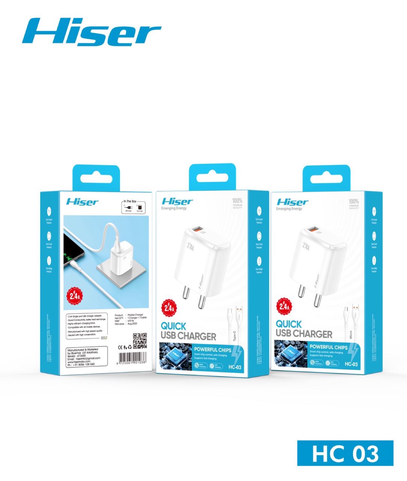Hiser 2.4A charger