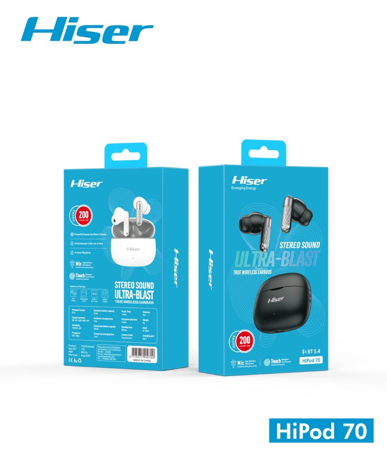 Hiser HiPod 70 true wireless earbuds