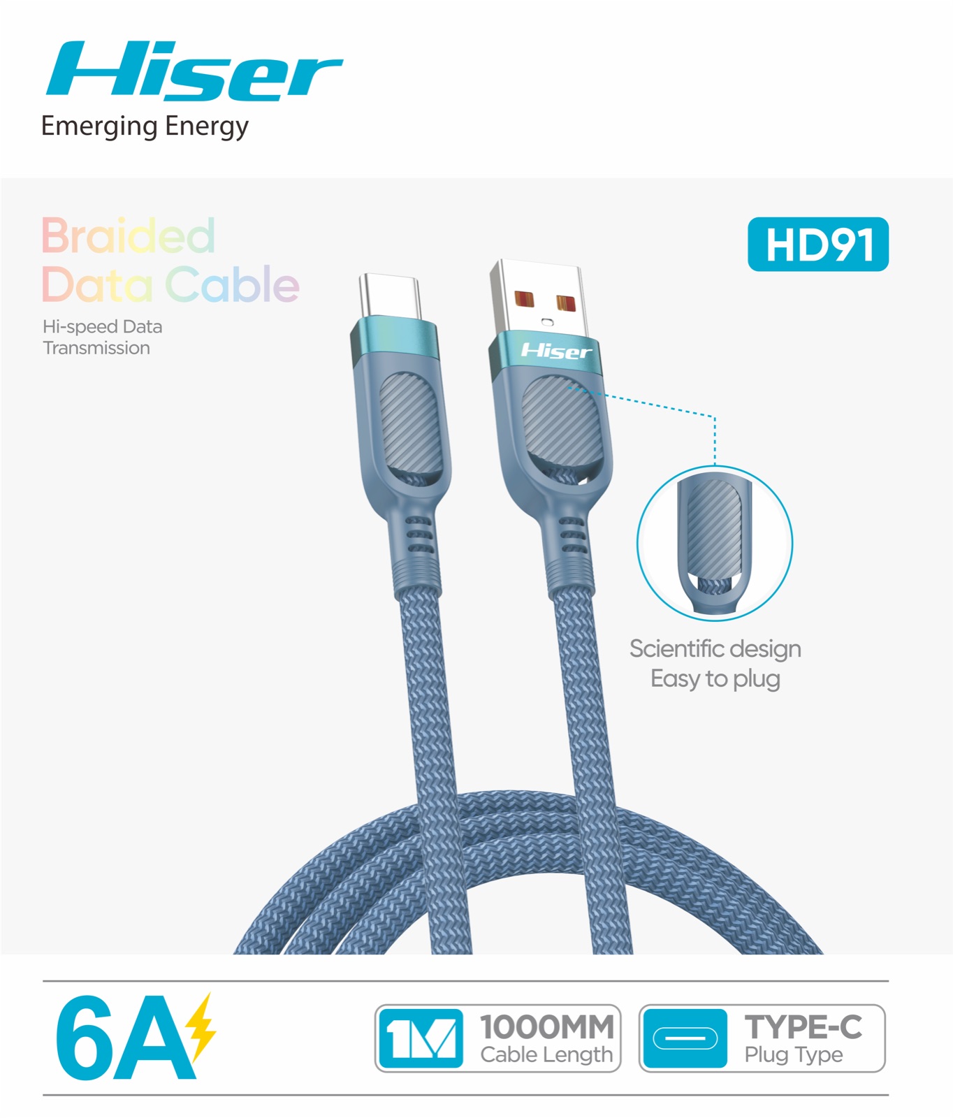 Hiser HD91 data cable, alternate view