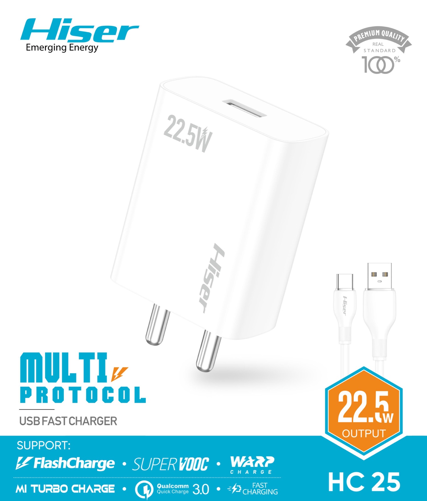 Hiser 22.5W charger